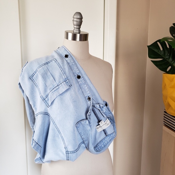 Vintage Havana Denim Romper Size Medium NEW! - Picture 2 of 12